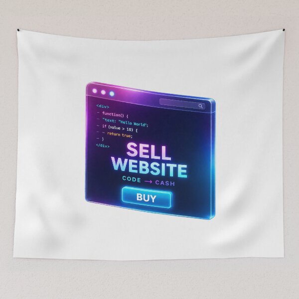 Item preview, Sell Website – Code to Cash Developer Hustle Design designed and sold by Marcite.
