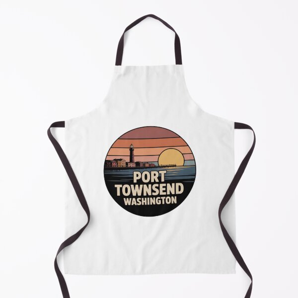 Item preview, Port Townsend Washington: Retro Sunset Lighthouse Waterfront Badge designed and sold by CircinusStore.