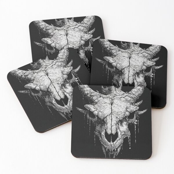 Item preview, Gothic Horned Demon Skull Dark Art Design designed and sold by NicolasGlowArt.