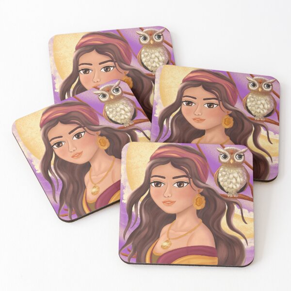 Item preview, Seer Woman with Owl Bird designed and sold by Medilludesign.