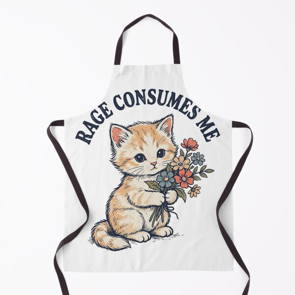 Item preview, Rage Consumes Me Funny Cute Cat Meme Floral designed and sold by will freed18.
