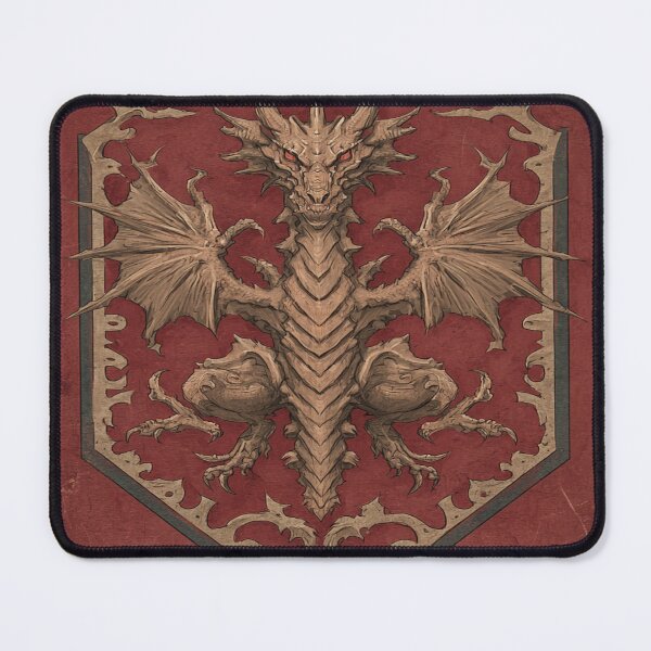 Item preview, Ancient Dragon Shield Emblem Fantasy Art designed and sold by NicolasGlowArt.