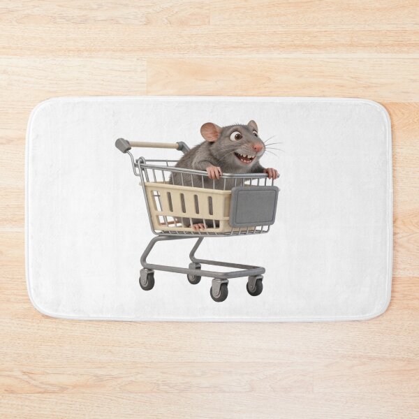 Item preview, Funny Rat in Shopping Cart Cute Meme Character Whimsical Animal Humor Design designed and sold by Anastasiia Yurevych.