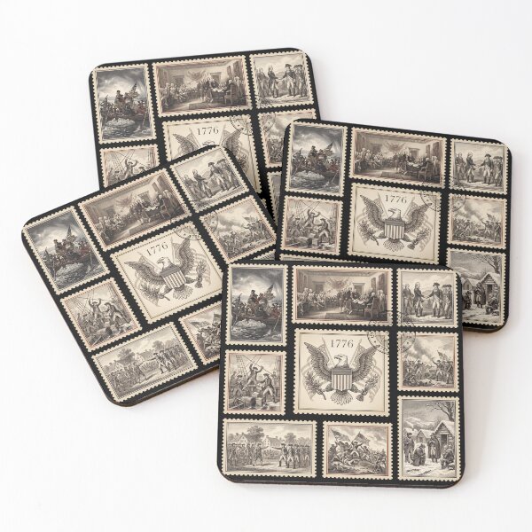 Item preview, Historic USA Independence 1776 Freedom Moments in Vintage Stamp Style  designed and sold by will freed18.