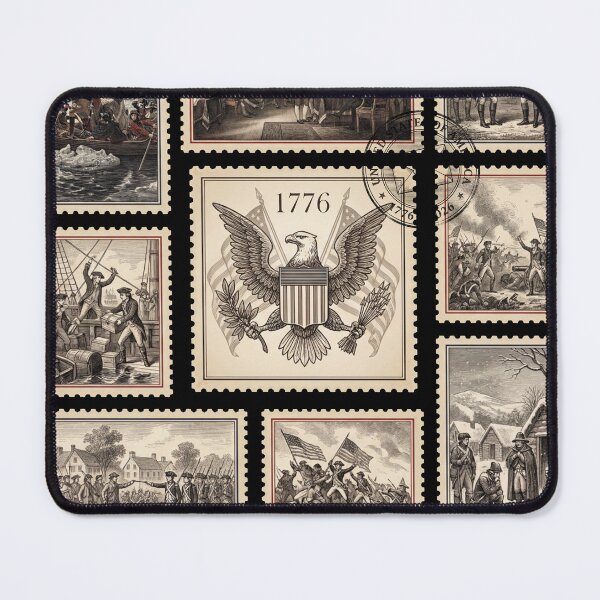 Item preview, Historic USA Independence 1776 Freedom Moments in Vintage Stamp Style  designed and sold by will freed18.
