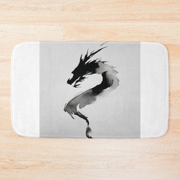 Item preview, Minimalist Ink Wash Dragon Art designed and sold by NicolasGlowArt.