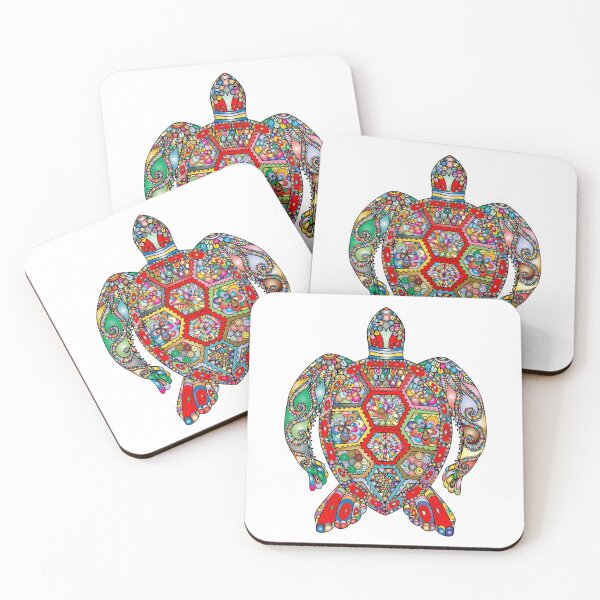 Item preview, Colorful Bohemian Floral Mandala Sea Turtle Ocean Gift designed and sold by CLC54.