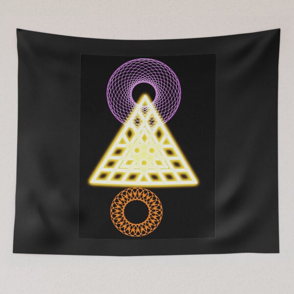 Item preview, sacred-geometry triangle mandala designed and sold by  Mudikeys.