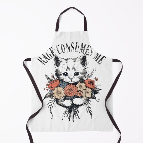 Item preview, Cute Vintage Kitten Rage Consumes Me Funny Floral designed and sold by will freed18.