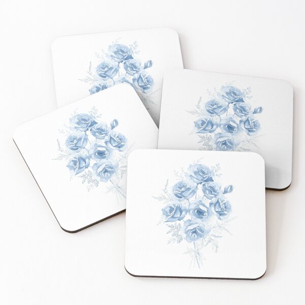 Item preview,  Bouquet  of blue roses  watercolor designed and sold by uunaa.