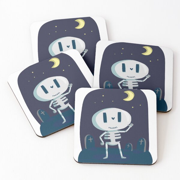 Item preview, Cute Skeleton Cemetery Night Moon Halloween Spooky Kawaii Gift designed and sold by CLC54.