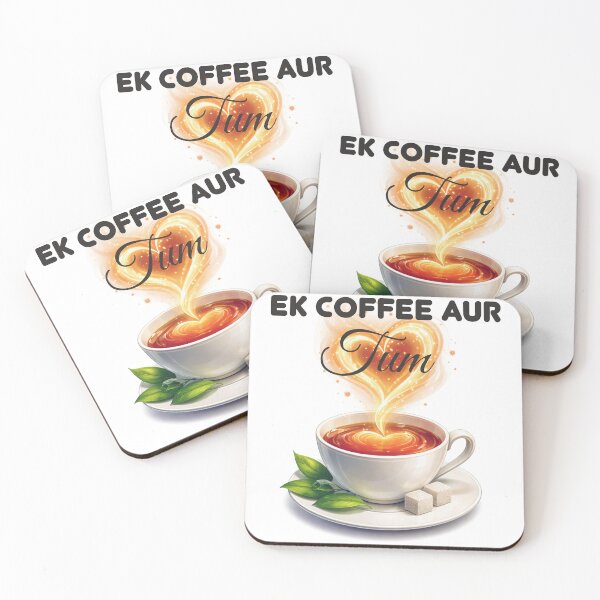 Item preview, Ek Coffee Aur Tum designed and sold by prafulka | LoveLine Studio | Romantic & Flirty Designs.