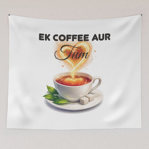 Item preview, Ek Coffee Aur Tum designed and sold by prafulka | LoveLine Studio | Romantic & Flirty Designs.