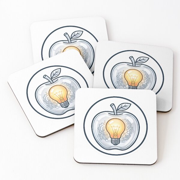Item preview, Steampunk Apple Idea - Mechanical Gears and Light Bulb Art designed and sold by AlanyaArtX.