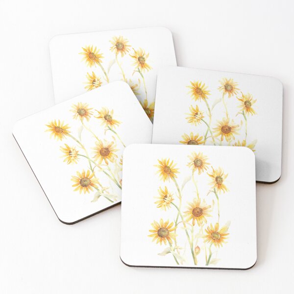 Item preview, Yellow sunflowers watercolor designed and sold by uunaa.