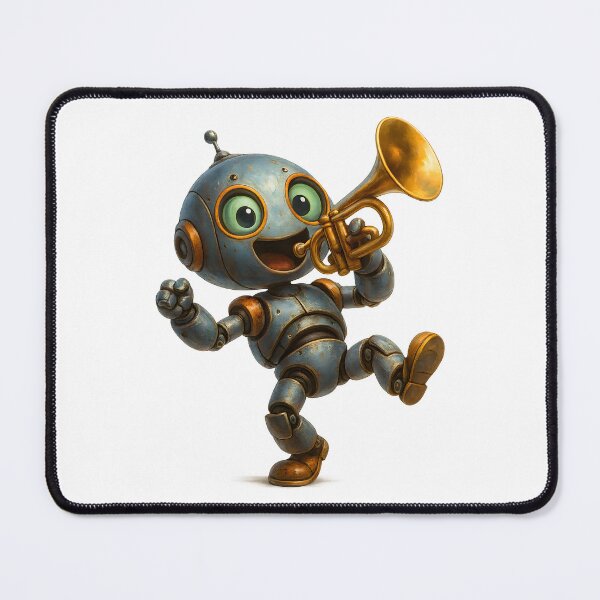 Item preview, Happy Robot Playing Trumpet designed and sold by Yomere.