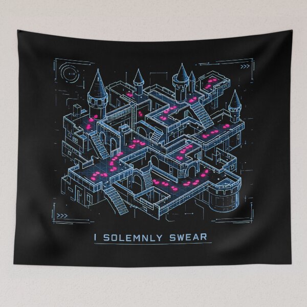Item preview, Techwear Castle Blueprint Graphic designed and sold by agearb.
