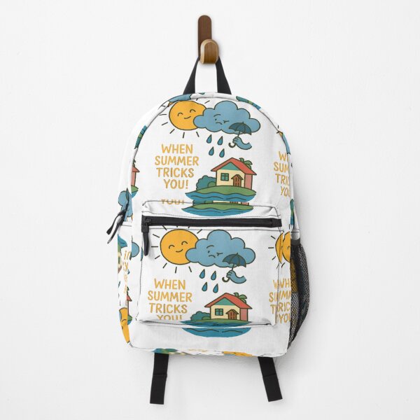 Item preview, When Summer Tricks You– Funny Weather Sun Rain Cartoon Humor Design designed and sold by Globalcitytees.