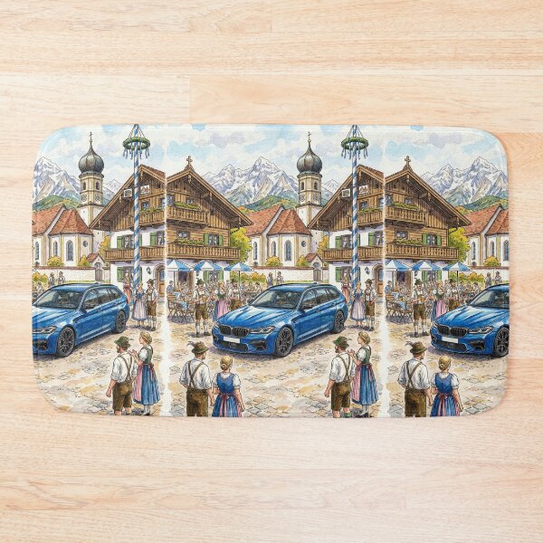 Item preview, Artistic Watercolor Of Car In The Alps designed and sold by RevUpDesign.