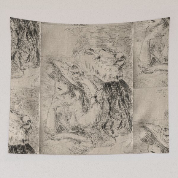 Item preview, The Hatpin by Pierre-Auguste Renoir: Berthe Morisots Daughter and Her Cousin designed and sold by artofuniverse.