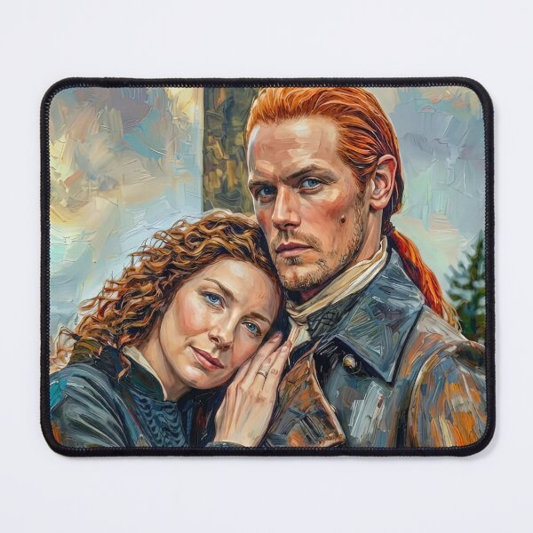 Item preview, Outlander painting of Claire and Jamie Fraser. designed and sold by davidelder.