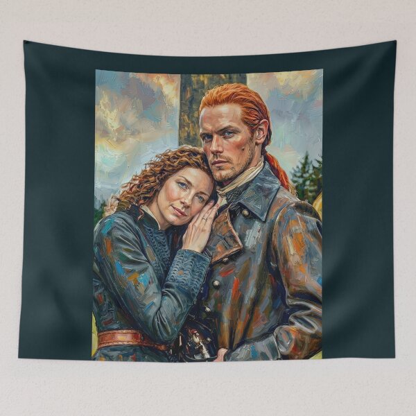 Item preview, Outlander painting of Claire and Jamie Fraser. designed and sold by davidelder.