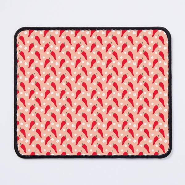 Item preview, Cute Red Chili & White Blossom Pattern designed and sold by Alindesignhere.