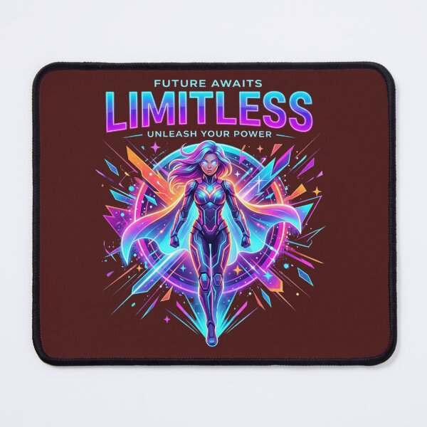 Item preview, Limitless Future Awaits T-Shirt – Neon Superhero Woman Empowerment Sci-Fi Design designed and sold by Sushikidsntod.