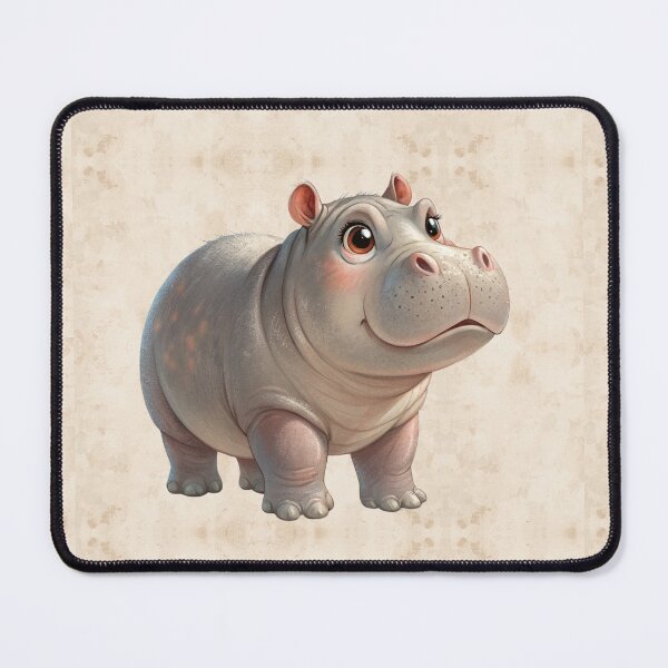 Item preview, Cute Baby Hippo Safari Nursery Wall Art designed and sold by BastiStudio.