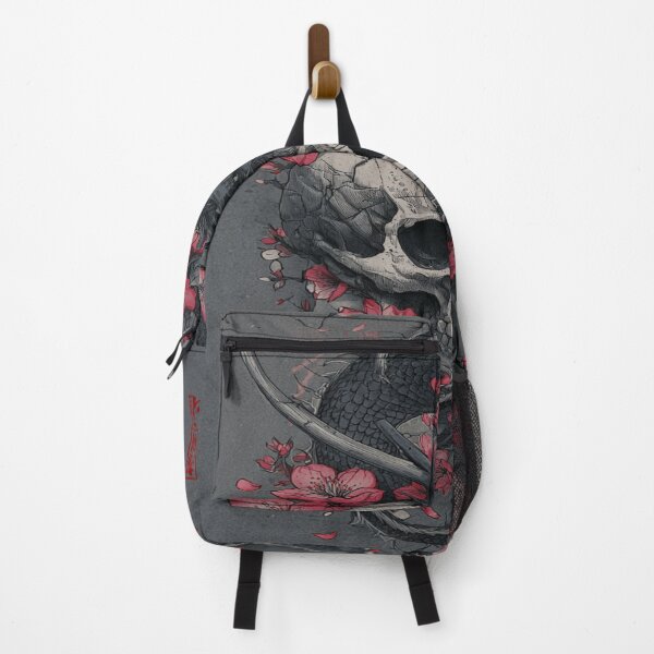 Item preview, Japanese Dragon Skull Cherry Blossom Art designed and sold by NicolasGlowArt.