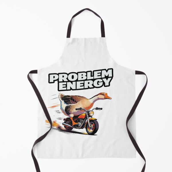 Item preview, Problem Energy Funny Goose Riding Motorcycle Meme Chaotic Animal Humor Design designed and sold by Anastasiia Yurevych.