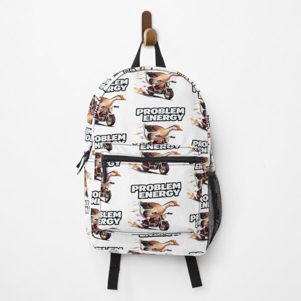Item preview, Problem Energy Funny Goose Riding Motorcycle Meme Chaotic Animal Humor Design designed and sold by Anastasiia Yurevych.