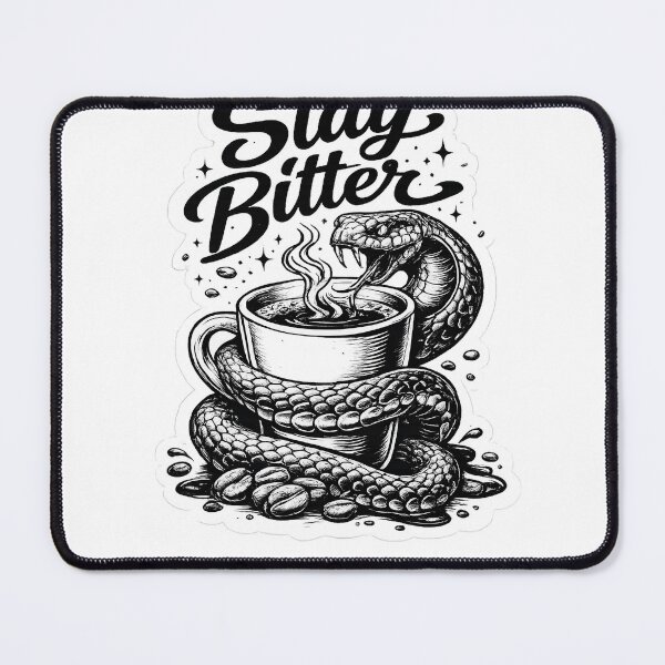 Item preview, Stay Bitter – Snake Wrapped Coffee Cup Tattoo Style Sticke designed and sold by ArvynArt.