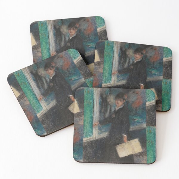 Item preview, The Milliner by Pierre-Auguste Renoir: Moody Impressionist Portrait Poster designed and sold by artofuniverse.