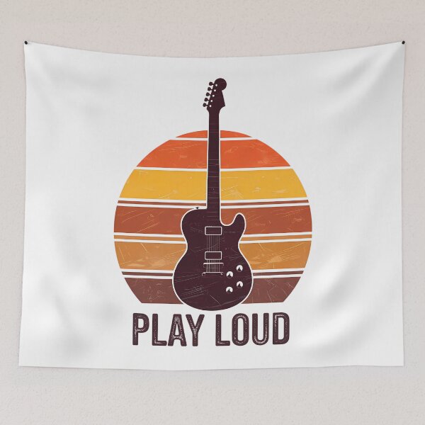 Item preview, Retro Electric Guitar Play Loud - Vintage World Music Day Design designed and sold by Art-Arcade6.