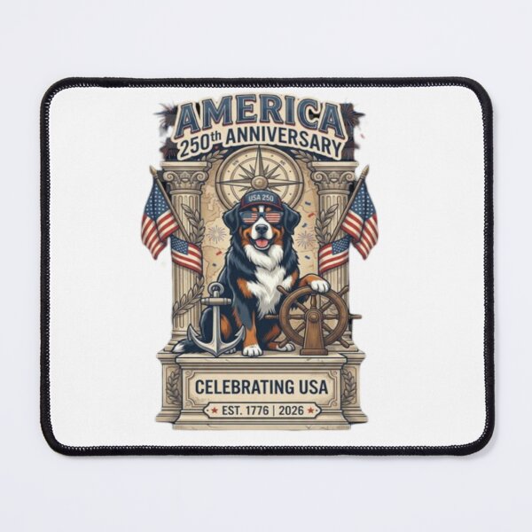 Item preview, Bernese Mountain Dog USA 250th Anniversary Captain designed and sold by BSL-STORE.