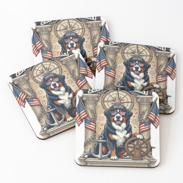 Item preview, Bernese Mountain Dog USA 250th Anniversary Captain designed and sold by BSL-STORE.