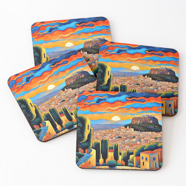 Item preview, Sunset over Athens designed and sold by George Hutton Hunter.