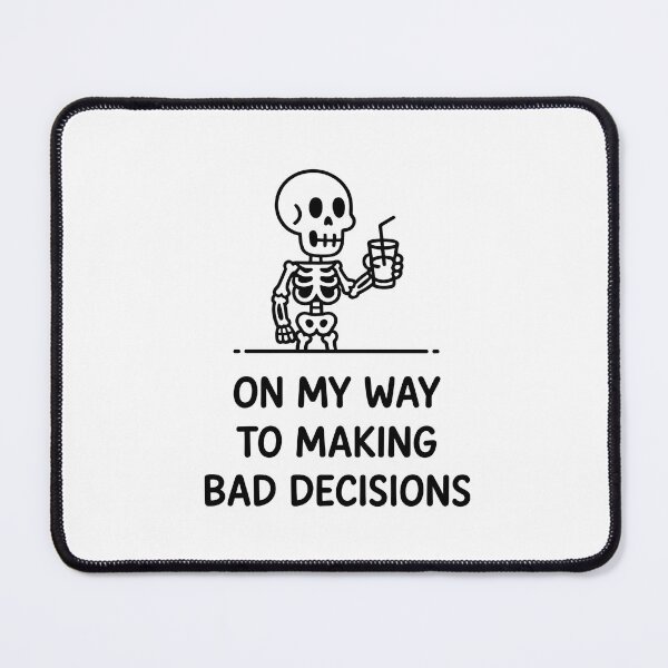 Item preview, On My Way to Making Bad Decisions Funny Skeleton Beach Summer T-Shirt Minimalist Style designed and sold by Milosstudio.