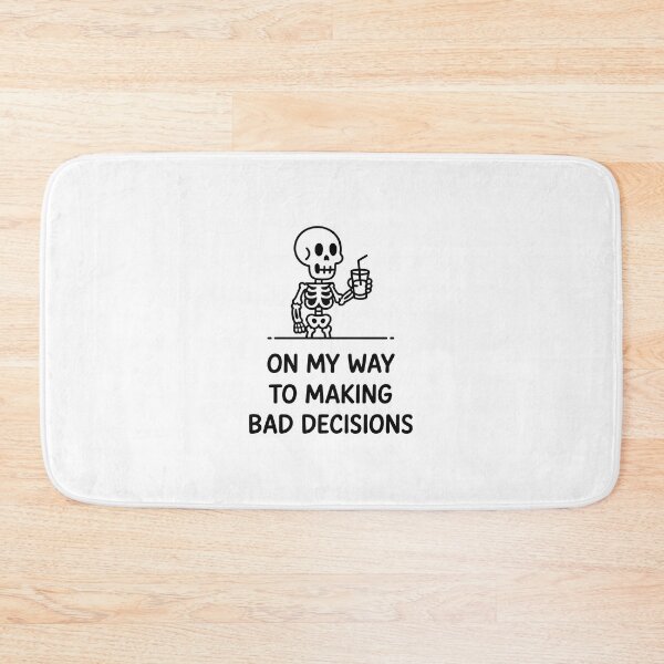 Item preview, On My Way to Making Bad Decisions Funny Skeleton Beach Summer T-Shirt Minimalist Style designed and sold by Milosstudio.