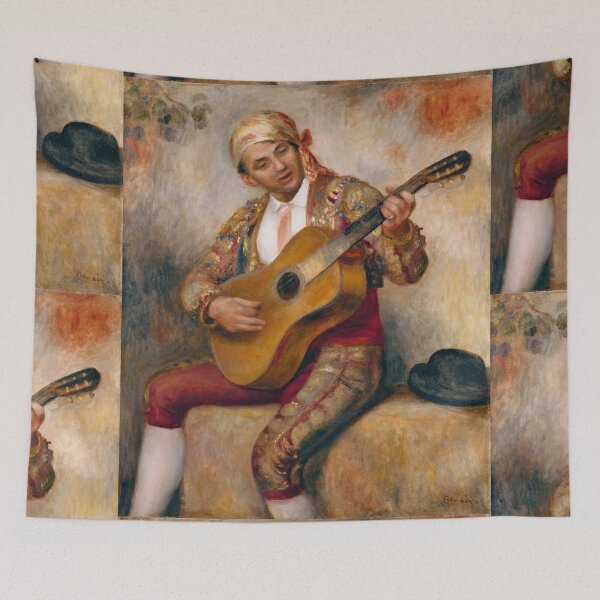 Item preview, The Spanish Guitarist by Pierre-Auguste Renoir: Romantic Impressionist Music Room Art designed and sold by artofuniverse.