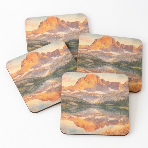 Item preview, Watercolor Mountain Lake designed and sold by devonclemon.