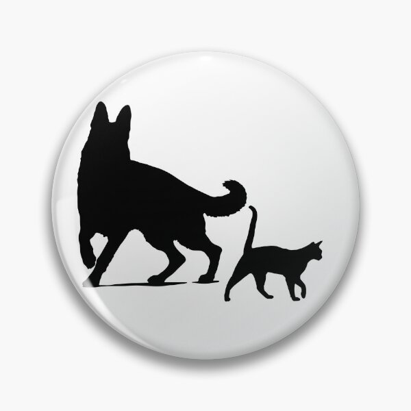Item preview, cat and dog, black design, shadow of cat and dog. designed and sold by geekmania48.