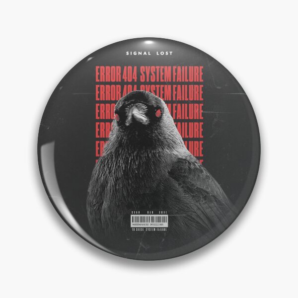 Item preview, Error 404 System Failure Jackdaw designed and sold by WildHugeDot.