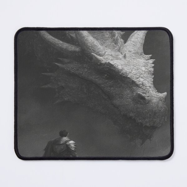 Item preview, Epic Dark Fantasy Knight Dragon Confrontation designed and sold by NicolasGlowArt.