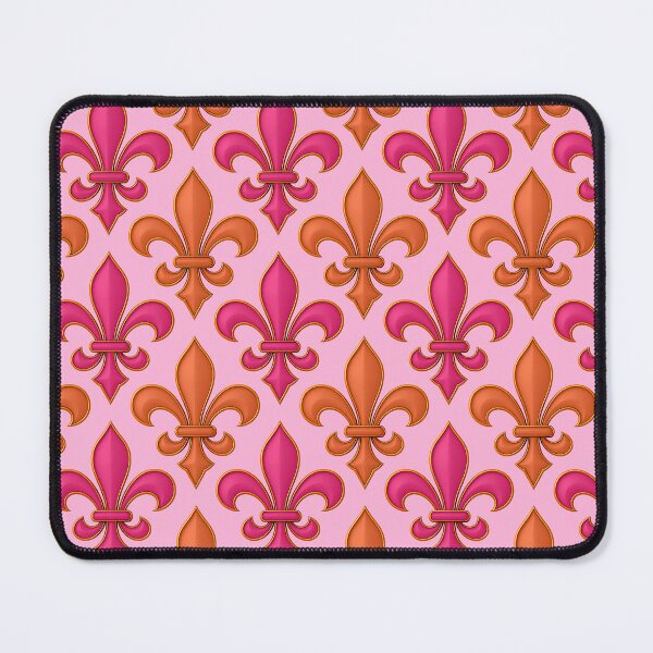 Item preview, Pink Orange Pink Fleur-de-lis Design designed and sold by PatternTitan.