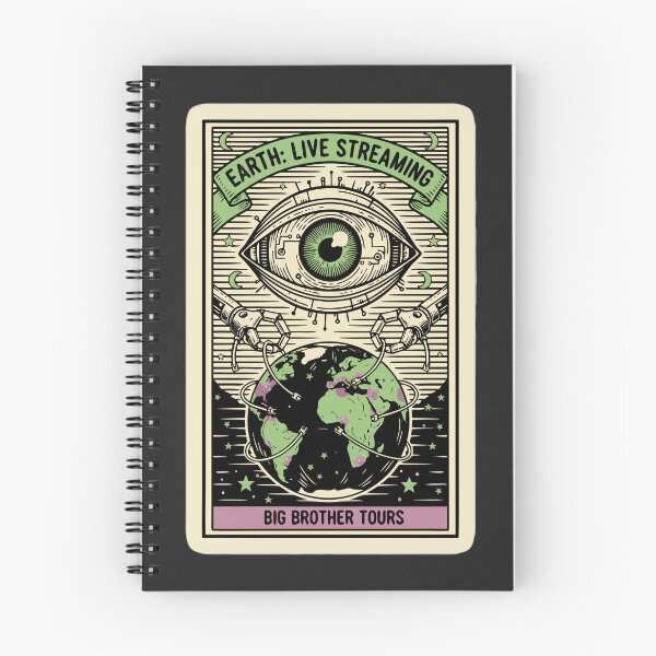 Item preview, "Earth: Live Streaming" Big Brother All-Seeing Eye Sci-Fi Tarot Card designed and sold by Cipher & Soul.