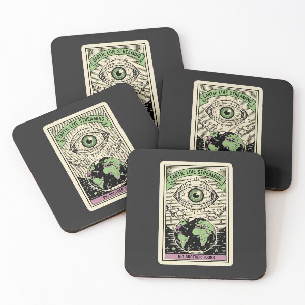 Item preview, "Earth: Live Streaming" Big Brother All-Seeing Eye Sci-Fi Tarot Card designed and sold by Cipher & Soul.