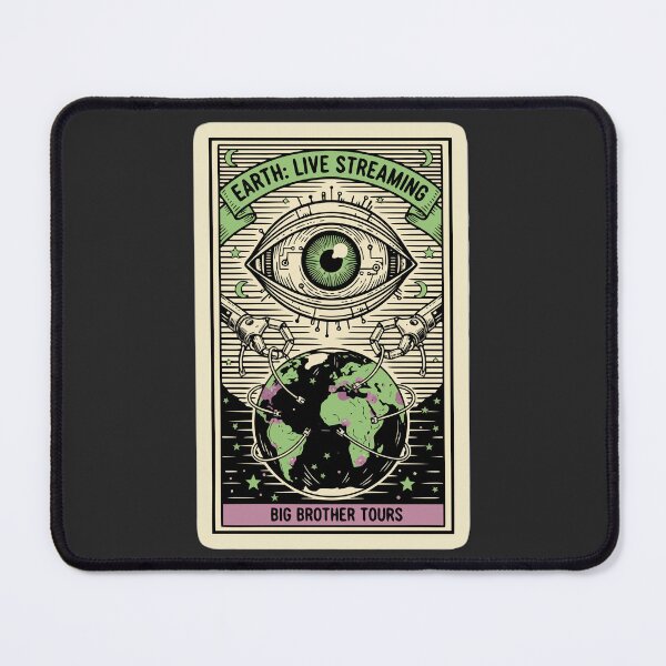 Item preview, "Earth: Live Streaming" Big Brother All-Seeing Eye Sci-Fi Tarot Card designed and sold by Cipher & Soul.
