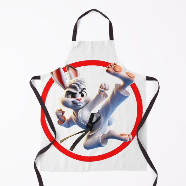 Item preview, Karate Rabbit - Cute Martial Arts Bunny Kick Design designed and sold by FreshLineArts.